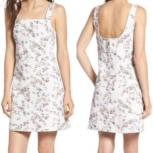 NWT Rag & Bone Paula Stonewashed Floral Twill Denim Mini Dress size M